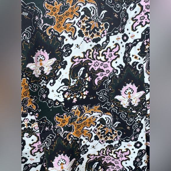 A.L.C. Tordi Abstract Floral Pleat 100% Silk Crepe Mini Dress Size 10 Tiered - Picture 8 of 13